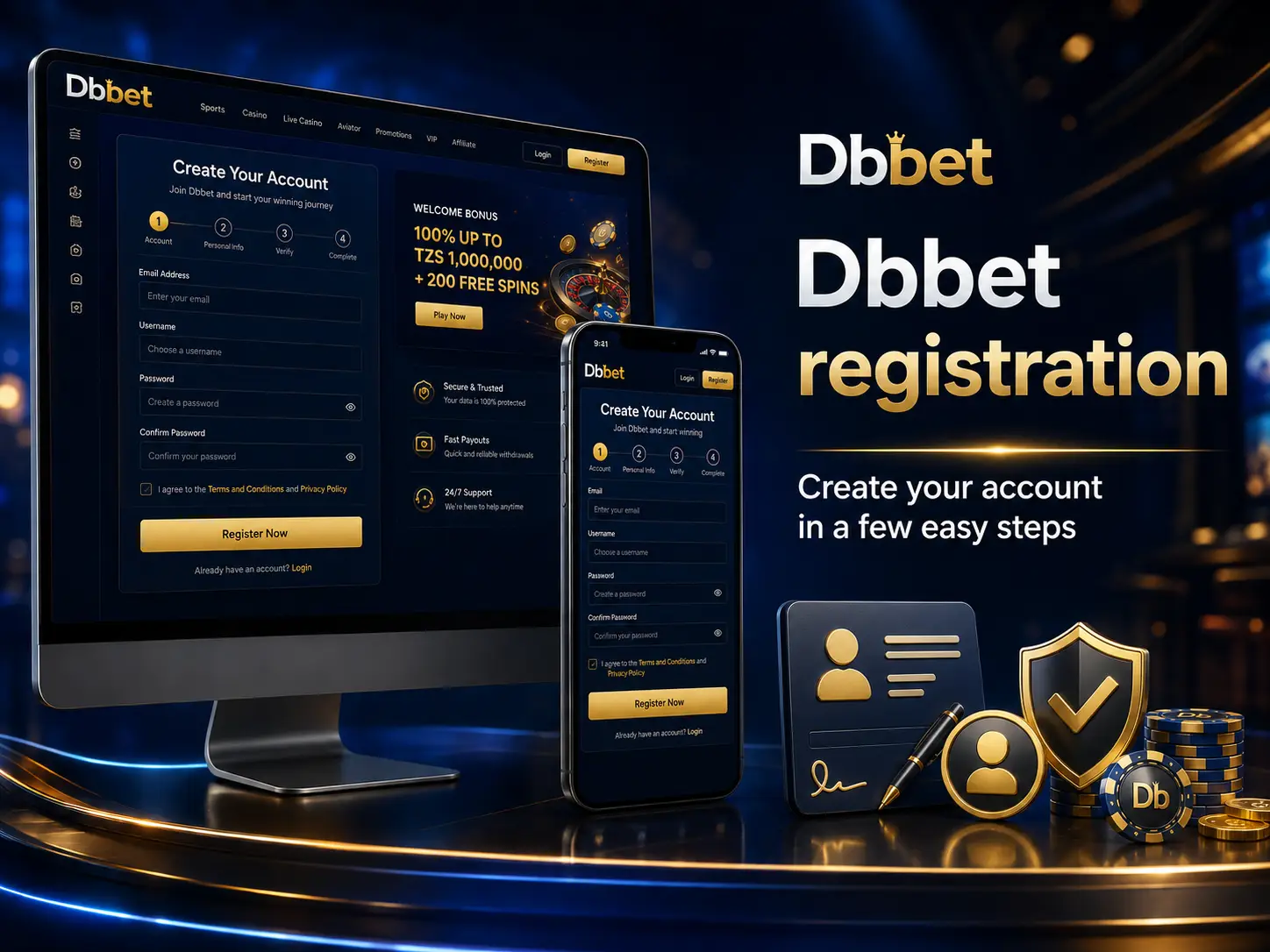 Registration at Dbbet